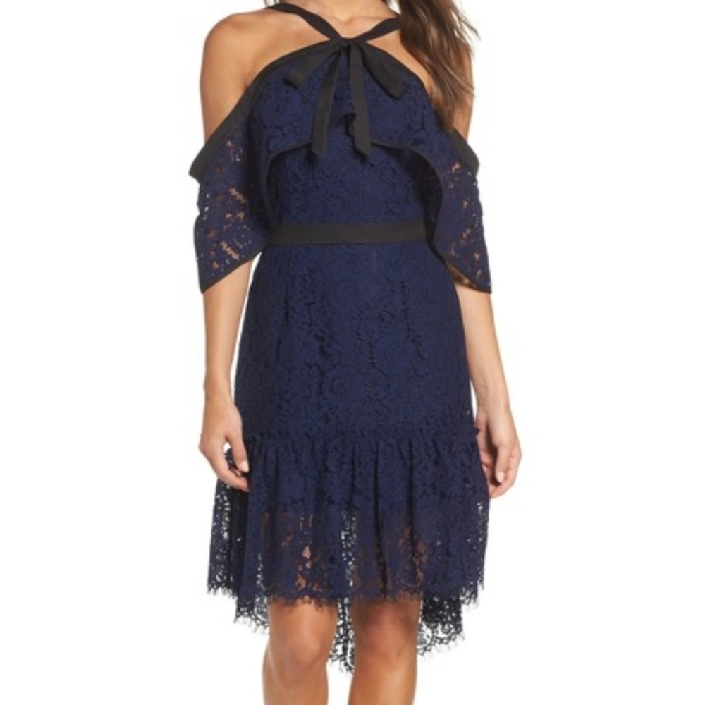 Adelyn Rae Tracy Cold Shoulder Lace Dress